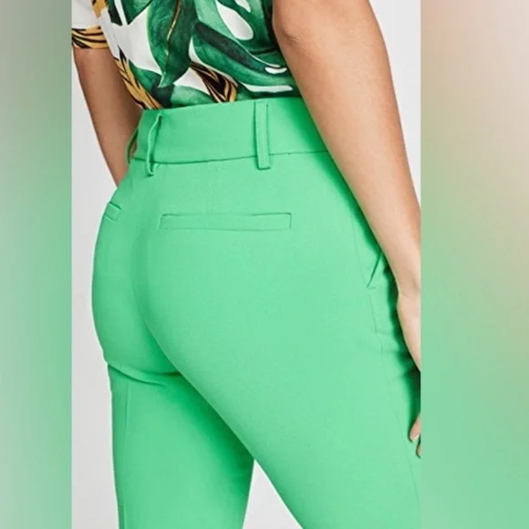 NWT Alice + Olivia Vibrant Green Cropped Pants - Picture 9 of 9